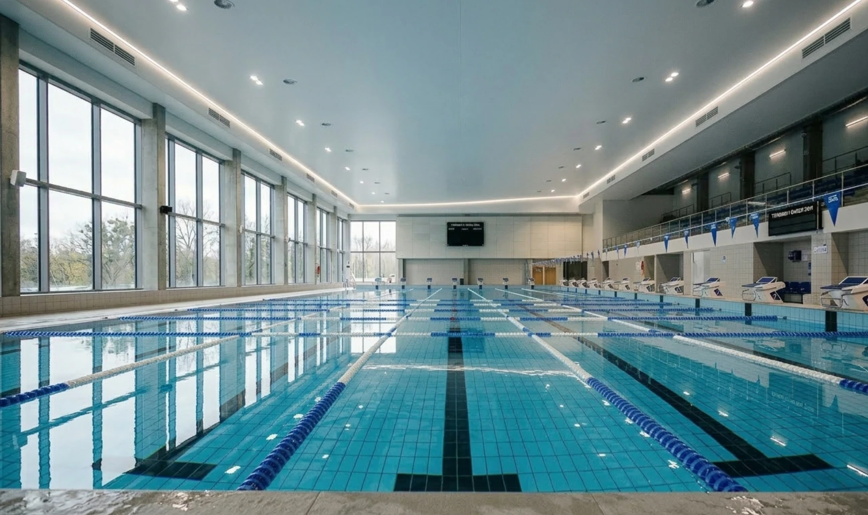 sufit napinany na basenie