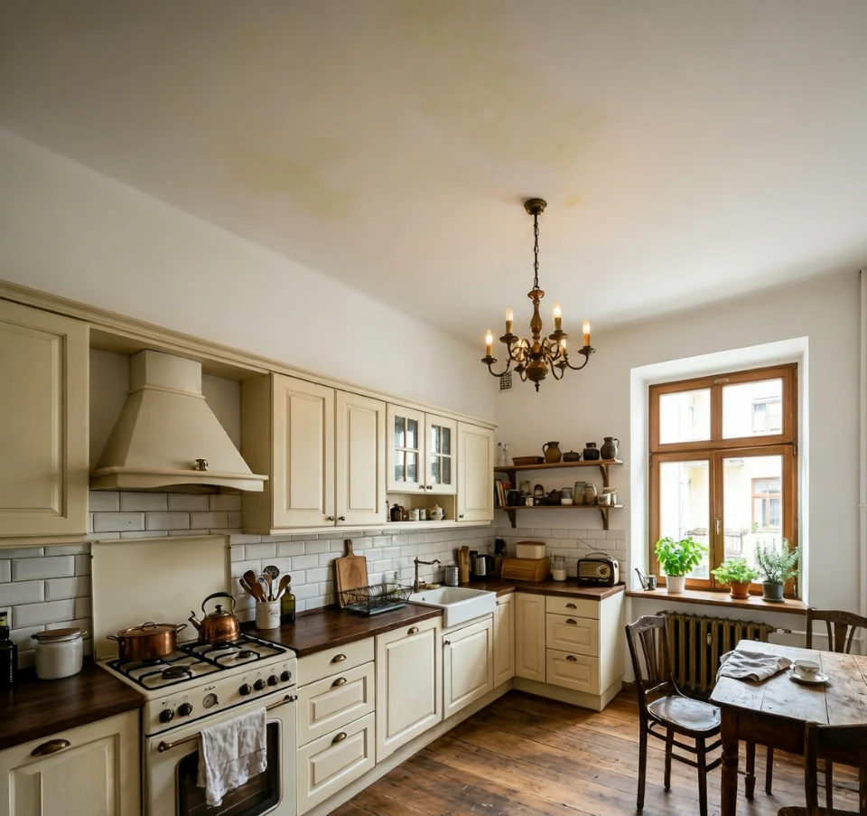 sufit-w-starej-kamienicy-w-kuchni-po-zalaniu image sufit w starej kamienicy w kuchni po zalaniu