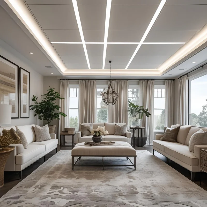 sufit napinany w pokoju